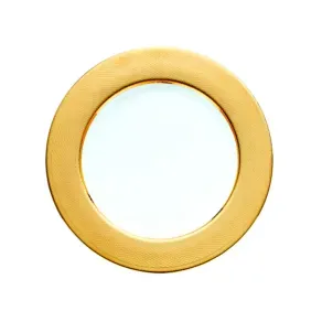 Plato Base Guilloche Gold Christofle